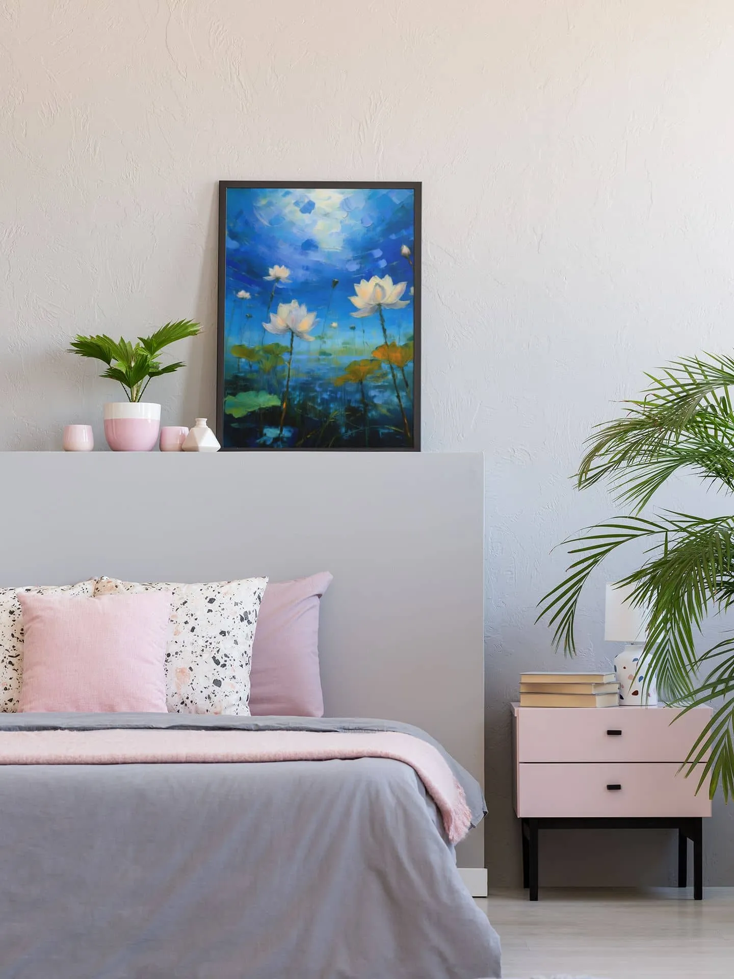White Lotus Abstract Wall Art - Image 10