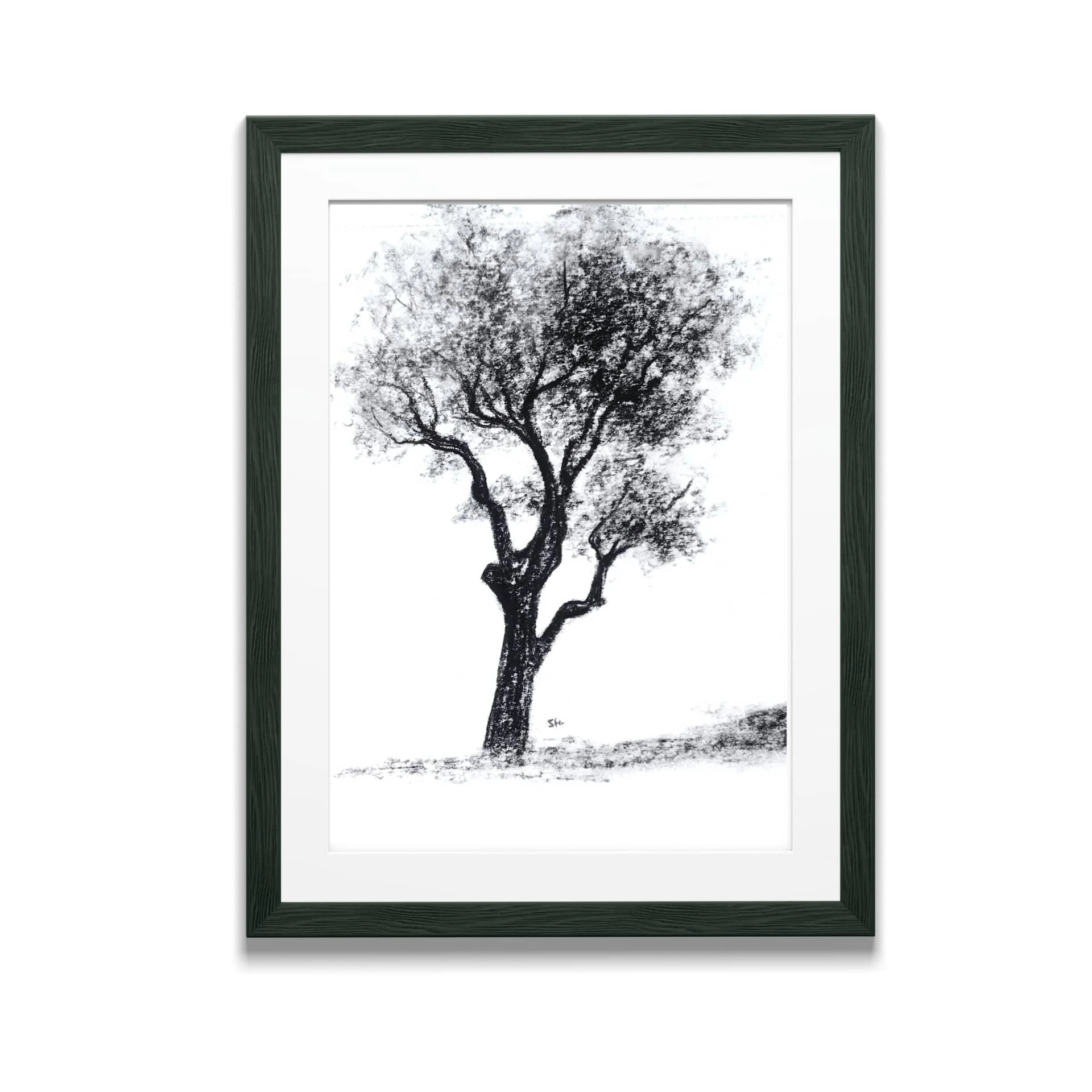 A tree made in Charcoal